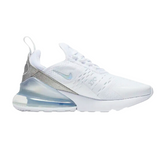 Tênis Nike Air Max 270 React Branco e Prata